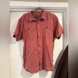 Patagonia Men's Casual Red Button Down Shirt